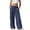 e-128Navy36, variant on ANINEO Women Plus Size Linen Pants For Loose Fit Casual Drawstring Waist Elastic Ankle Trousers With Pockets Comfortable Breathable Summer Wide Leg Palazzo Solid Color Versatile Daily Female Slacks