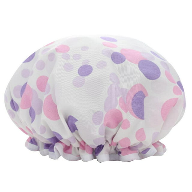 Gorro de ducha HUOGUO, estampado en color de doble capa, impermeable