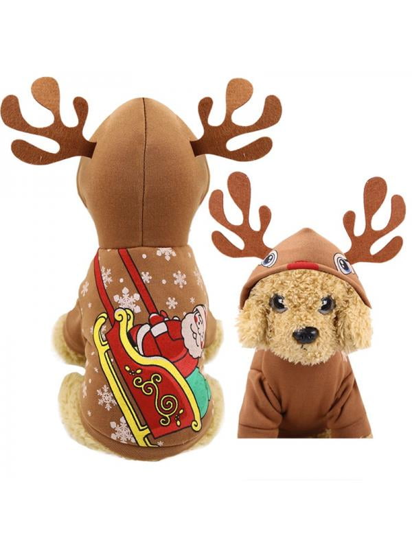Pet Dog Puppy Christmas Dress Clothes Winter Coat Clothing Xmas Santa Deer Costume - 0 ...