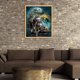 thumbnail image 4 of Cuadros Decorativos Lobo 5D DIY redondo completo taladro diamante pintura bordado Kits costura JShteea  Nuevos Originales, 4 of 5