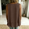 thumbnail image 6 of TGSLY Women's Crew Neck Double Layer Chiffon Tank Tops Flare Hem Swing Sleeveless Tunic Shirt Loose Flowy A-Line Fit Solid Color Blouse L, 6 of 9
