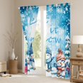 thumbnail image 3 of Manfei Kawaii Penguin Black Out Curtains for Kids, Winter Snowflake Curtains Pack of 2 (42x63 Each), Merry Xmas Tree Bedroom Curtains, Luxurious Home Decor, 3 of 6