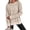 68# Beige, variant on Waffle Sweatshirts Womens Scalloped Knit Oversized Crewneck Casual Tunic Long Sleeve Comfort Soft Cozy Top Drop Shoulder Relaxed Fit Lightweight Activewear Lounge Daily Trendy Fall Gray S