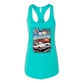 thumbnail image 2 of Wild Bobby, Mustang Untamed American Spirit Ford Cars and Trucks Women Racerback Tank Top, Tahiti Blue, Large, 2 of 6