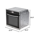 thumbnail image 4 of Hamilton Beach 24” 3.0 Cu. ft. Built-in Electric Wall Oven, 2,200 Watts Oven with Rotisserie, 5 Cooking Functions, Stainless Steel, 4 of 5