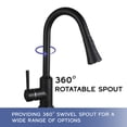 thumbnail image 5 of Strictly Sinks Traditional Pull Down Kitchen Faucet Matte Black with 360° Swivelling Spout, Spray & Stream Modes, 5 of 7