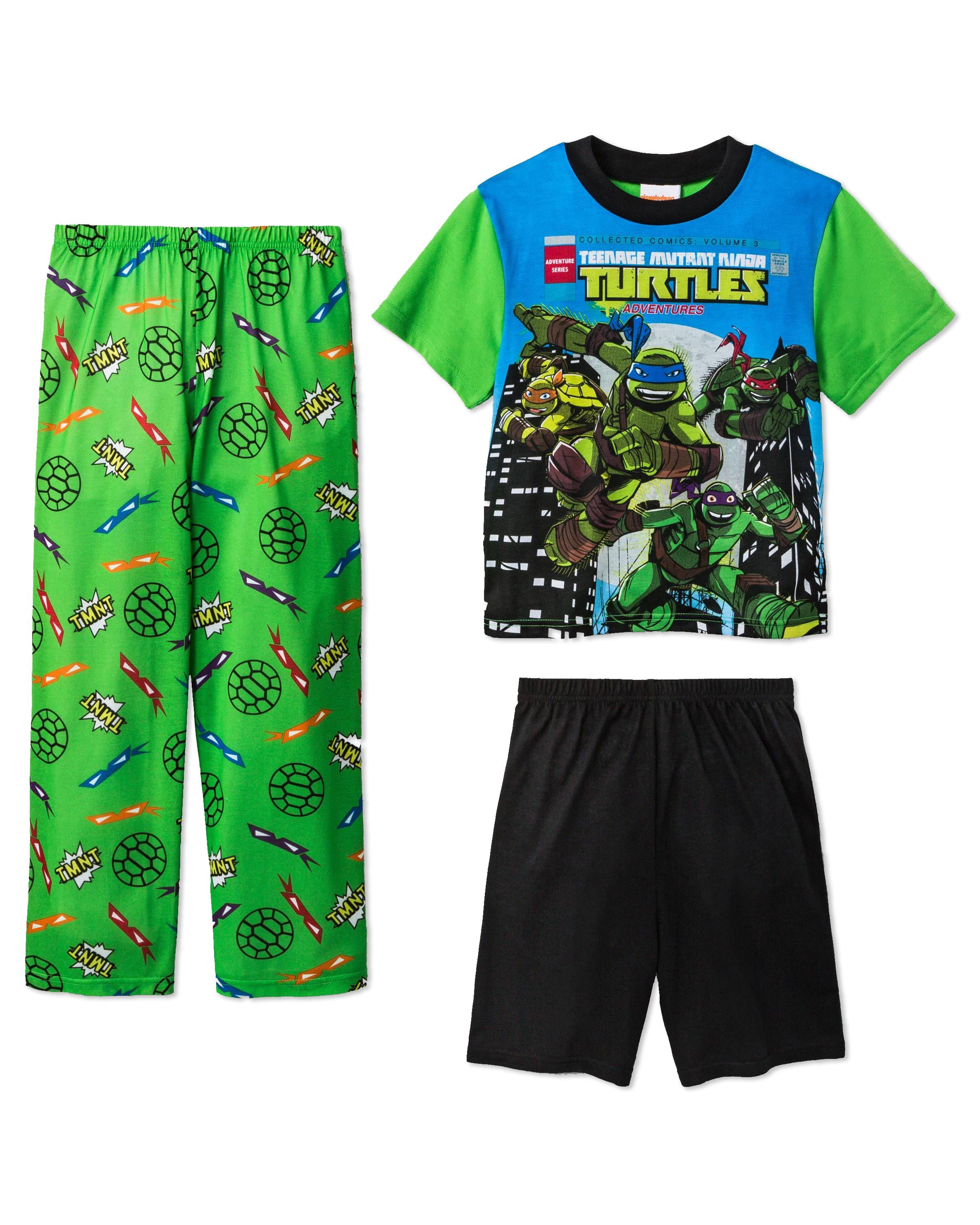 AME Nickelodeon Teenage Mutant Ninja Turtles Toddler Boys 3 Piece Pajama Set