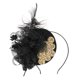 thumbnail image 2 of Vintage Feather Fascinator Diadema Sombrero Derby Con Pinza Para El Cabello Negro 3 Sunnimix diadema fascinator con velo, 2 of 8