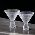 thumbnail image 6 of Clear Hobnail Martini Glasses - Embossed Martini Glasses - 9oz, 6 of 9
