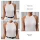 thumbnail image 5 of Camisa sin mangas de color liso, camiseta sin mangas con cuello halter Camiseta sin mangas de punto ajustada Camiseta sin mangas de punto Eleva tu experiencia, 5 of 6
