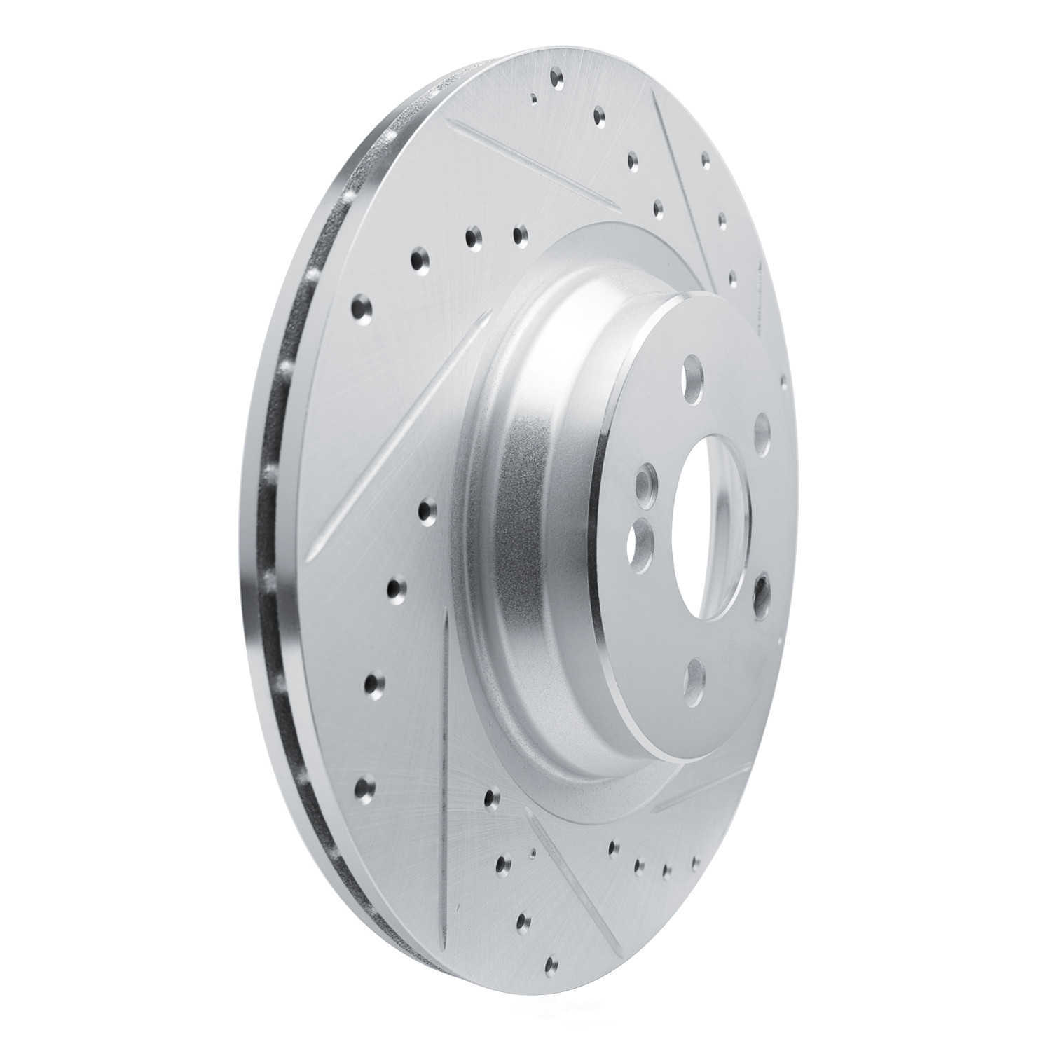 Dynamic Friction Company 631-63183R DFC Brake Rotor - Drilled And Slotted - Silver