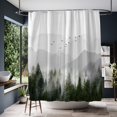 thumbnail image 3 of Rideau de Douche Arbre Nature Rideaux de Douche pour Salle de Bain, Rideau de Douche Frais Accessoires de Salle de Bain Imperméable avec Standard (180 x 180cm), 3 of 5