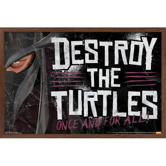 Nickelodeon Teenage Mutant Ninja Turtles - Destroy Wall Poster, 14.725" x 22.375", Framed