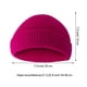 thumbnail image 4 of Qarigey Gorro de lana de tendencia, buena elasticidad, gorras clásicas de pescador sin borde, tocados crimpables a prueba de viento para montañismo, Sombreros rojo rosa intenso Qarigey AP009365-19B, 4 of 6