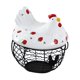 thumbnail image 2 of Cesta para huevos con forma de gallina, soporte de cerámica para huevos con forma de gallina, ideal para la despensa. Estilo A, 2 of 9