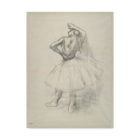 Trademark Fine Art 'Danseuse Debout Le Bras Droit Leve' Canvas Art by Edgar Degas