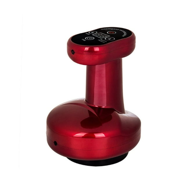 Electric Adjustable Handheld Scraping Massage Device with Heat and Negative Pressure for Body Pain Detoxification