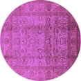 thumbnail image 1 of Ahgly Company Indoor Round Oriental Purple Industrial Area Rugs, 6' Round, 1 of 4