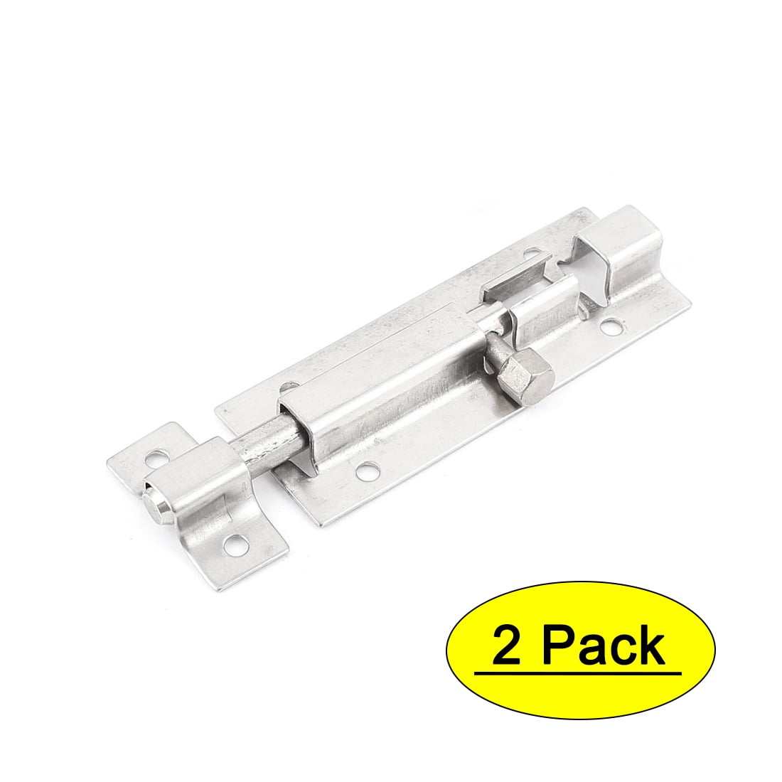 Unique Bargains 3" Length Stainless Steel Door Gates Latch Sliding Lock Bolt 2pcs