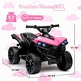 thumbnail image 2 of Jojoka 6V Kids ATV Ride on Car, Battery Powered Electric Ride on Toys for Toddlers with LED Lights, Music, Forward/Backward & Wear-Resistant Wheels, for 2-5 Years Old Boys & Girls, Pink, 2 of 6