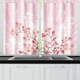 thumbnail image 4 of CADecor Japanese Sakura Cherry Blossom Window Treatment Panel Curtains Window Curtain Kitchen Curtain,Two Piece 26x39 Inches, 4 of 4
