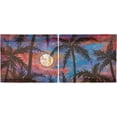 thumbnail image 3 of Coolnut Palm Tree Kitchen Curtains 2 Panels, UV Protected Tier Curtains Half Window Curtains Kitchen Tiers for Guest Room Bathroom Sink Laundry Room Basement,24 x 27 Inch, 3 of 6