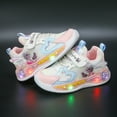 thumbnail image 5 of Children's LED Casual Shoes Girls Breathable Non-Slip Light-Up Sneakers Luminous Sneakers for Girls Sport Running Walking School Shoes, 5 of 21
