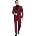 thumbnail image 2 of COOFANDY Men's Suits 2 Piece Slim Fit Suit Set 2 Button Lightweight Casual Knit Blazer Suit Jacket Pants, 2 of 6