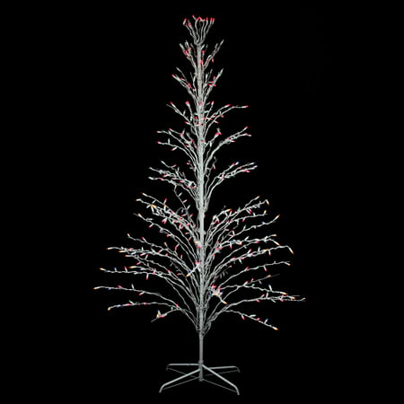 Northlight 4 ft. White Lighted Christmas Cascade Twig Tree Outdoor Yard Art Decoration - Multi