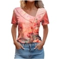 thumbnail image 2 of Woman Short Sleeve Tops Tshirts Shirts for Women V Neck T Shirts for Women Graphic Tees Funny Spring Clothes for Women 2025, 2 of 5