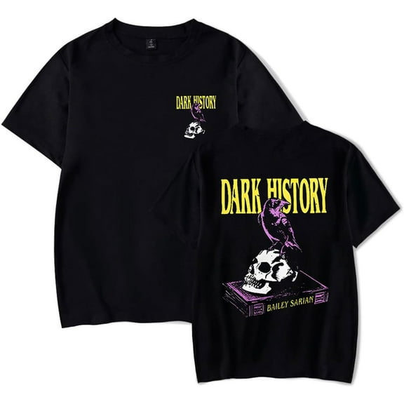 Bailey Sarian Dark History Related Hip Hop Short Sleeve Crewneck T - shirt for Streetwear Aesthetic