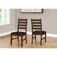 thumbnail image 1 of Monarch Specialties Dining Chair, 37" Height, Set Of 2, Dining Room, Kitchen, Side, Upholstered, Brown Solid Wood, Brown Leather Look, Transitional, 1 of 4