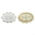 thumbnail image 3 of UHUSE Oval Placemat Vintage Hand Crochet Cotton Lace Doilies Floral 25 * 35cm, 3 of 4