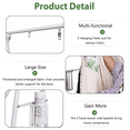thumbnail image 7 of Hammock Chair Hanging Rope Swing & Stand Set with Two Holders, Heavy Duty Hanging Stand with Three Hooks, Multi-Use for Indoor Outdoor Patio Yard Garden (White), 7 of 7