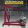 thumbnail image 2 of VEVOR Hydraulic Long Ram Jack, 3 Tons/6600 lbs Capacity, with Single Piston Pump and Clevis Base, Manual Cherry Picker with Handle, for Garage/Shop Cranes, Engine Lift Hoist, Black, 2 of 9
