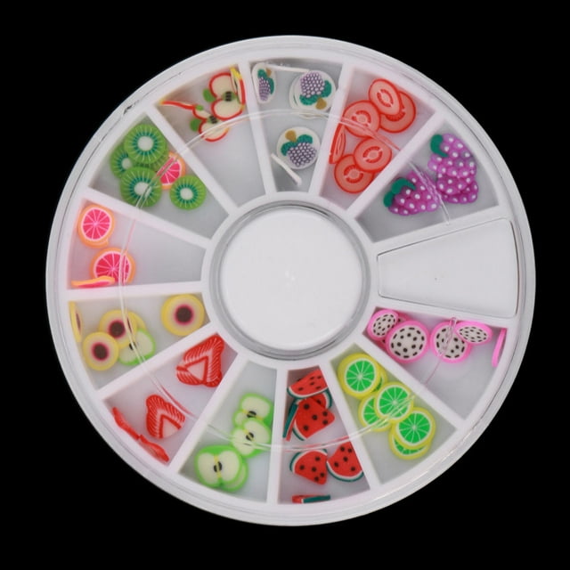 Xihbxyly 1 Caja de Cuentas de Acero de Color, Redondas, para Uñas, con Diamantes de Imitación, para Decoración de Uñas.