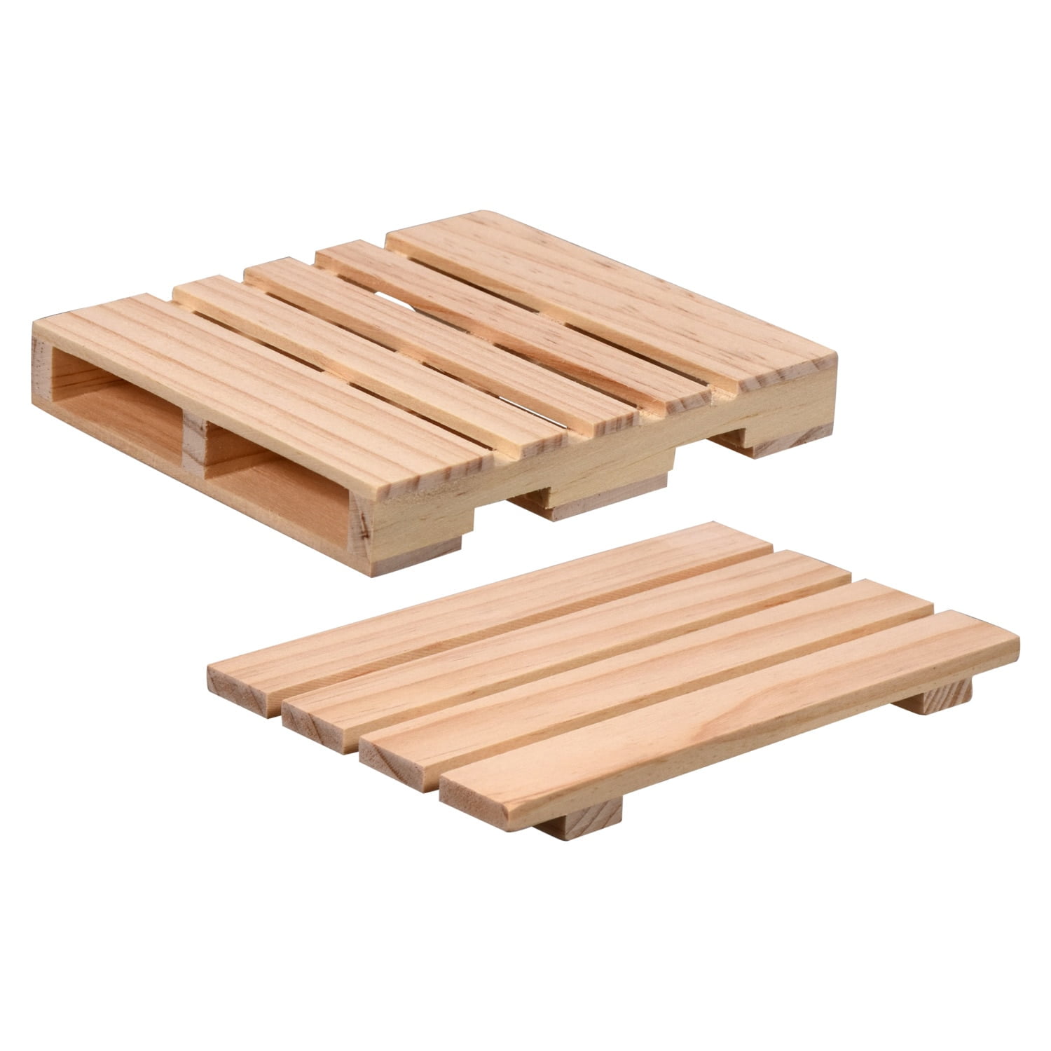 Square Wood Pallets, 6.1 x4 in. - 6 Pack - Walmart.com