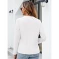 thumbnail image 2 of Solid Simple Blazer, Casual Open Front Long Sleeve Work Outerwear, Women's Clothing, 2 of 3