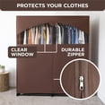thumbnail image 5 of Hold N' Storage Portable Wardrobe Closet with Metal Hanging Rod. Weight Capacity 50 LBs – Brown, 5 of 8