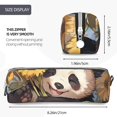 thumbnail image 3 of Fotbe Clear Sky Cute Sunflower Panda Pattern Leather Pencil Case, Pencil Pouch with Durable Zipper, Compact and Stylish Organizer for Stationery, Art Supplies, Travel Essentials, 3 of 7