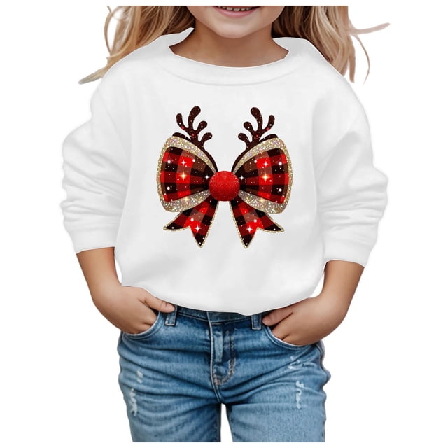 Chandail en Molleton pour Garçons Manches Longues Imprimé Col Rond Chandail Vêtements d'Hiver 4-5 Ans