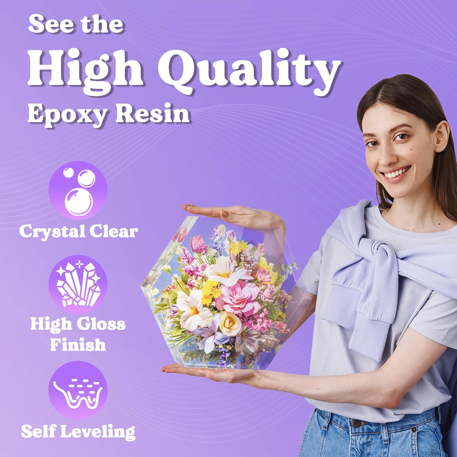Let's Resin 64oz Casting Epoxy Resin Kit, Crystal Clear photo 4