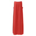 thumbnail image 5 of Sngxgn Women's Casual Loose Sundress Long Dress Sleeveless Split Maxi Dresses Summer Beach Dress with Pockets(Red,M), 5 of 5