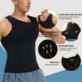 thumbnail image 4 of Lalamelon 2 Pack Mens Compression Shirt Vest Tummy Control Body Shaper V Neck Tank Top Abdomen Undershirts, 4 of 5
