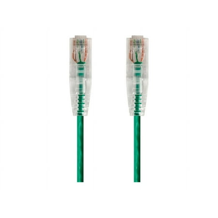 UPC: 0889028029084 | Monoprice SlimRun – Patch cable – RJ-45 (M) to RJ-45 (M) – 20 ft – 0.1 in – UTP – CAT 6 – booted snagless – green