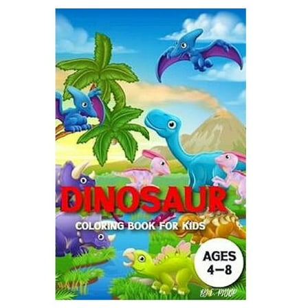 dinosaur coloring book for kids ages 4-8: coloring book 4-8 years old