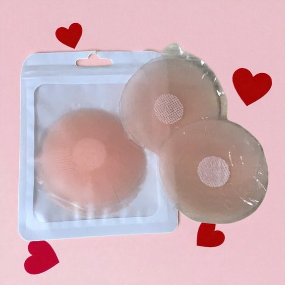 Reusable Hypoallergenic Sweat Proof Adhesive Non Slip Silicone Nipple Covers for Low Cut Dresses