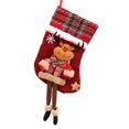 thumbnail image 1 of Calcetín navideño para regalos con diseño de venado - Talla mediana (23x16 cm) - Decoración perfecta para árbol de Navidad, 1 of 7