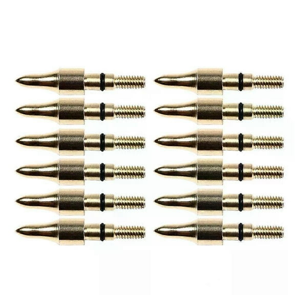 6/12pcs Archery Carbon Steel Arrowhead Spiral Insert Arrow Tip 100 Grains For Bow And Arrow Shooting Accessories