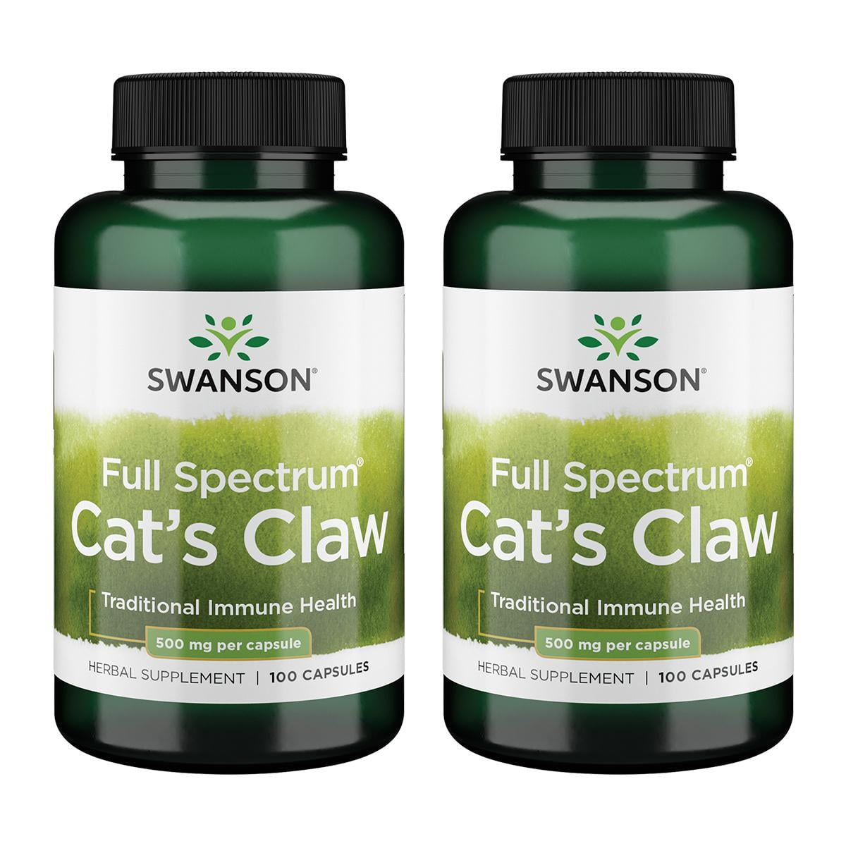 Swanson Full Spectrum Cat's Claw 500 mg 100 Caps 2 Pack